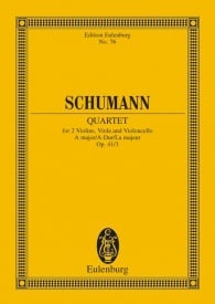 Schumann: String Quartet A major Opus 41/3 (Study Score) published by Eulenburg